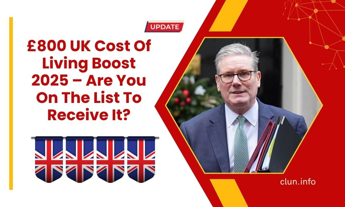 £800 UK Cost Of Living Boost 2025 – Are You On The List To Receive It?